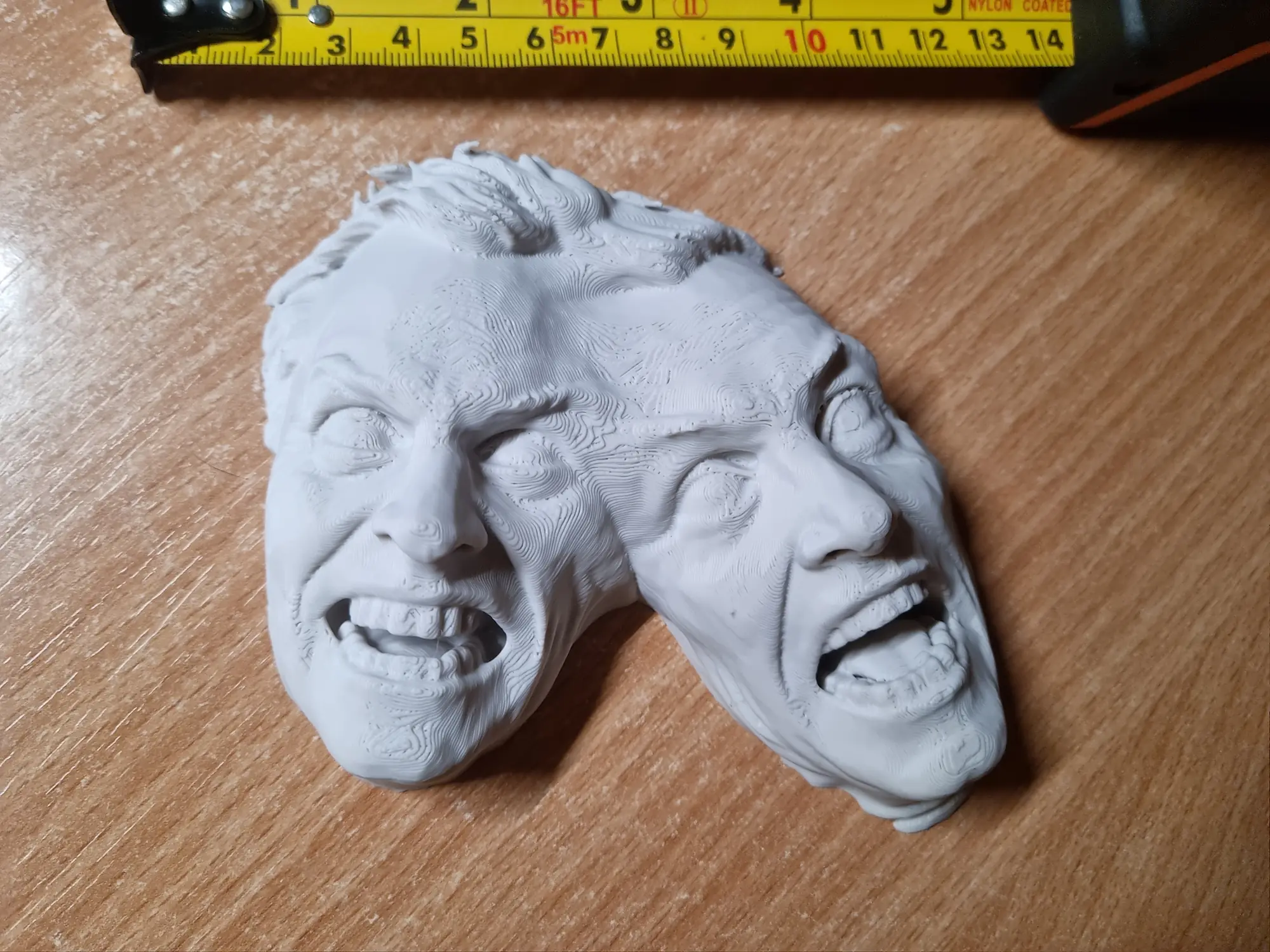 Joined faces, just like in the film "The Thing"